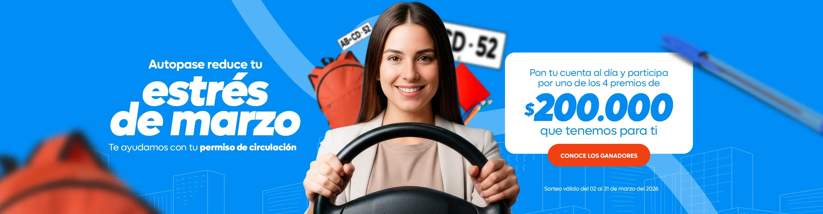 AUTOPASE  te reduce tu estres de marzo